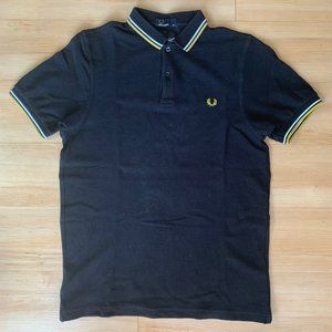 Fred Perry Twin Tipped Marshall Amps M7277 Polo Black, Gold, & White